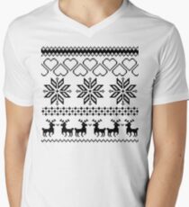 Winter time white Men's V-Neck T-Shirt