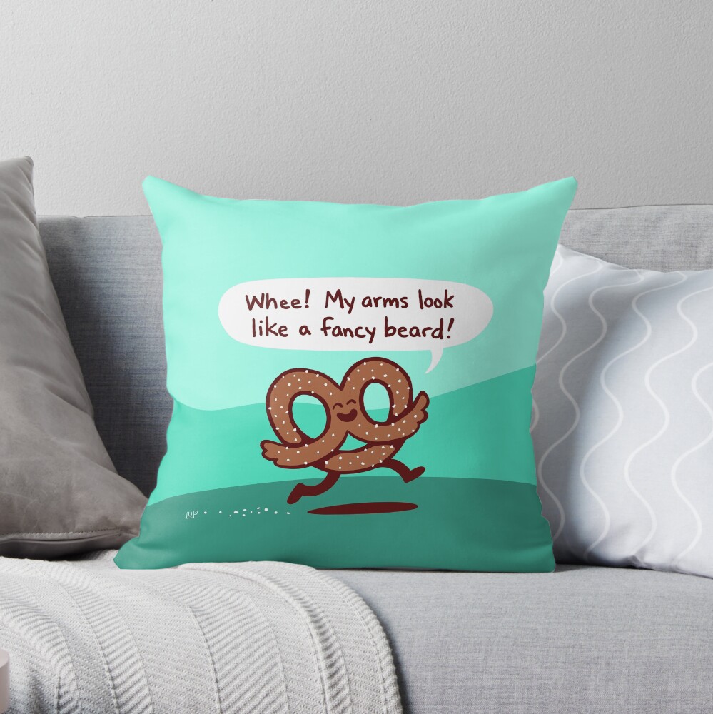 Pretzel Pat Throw Pillow