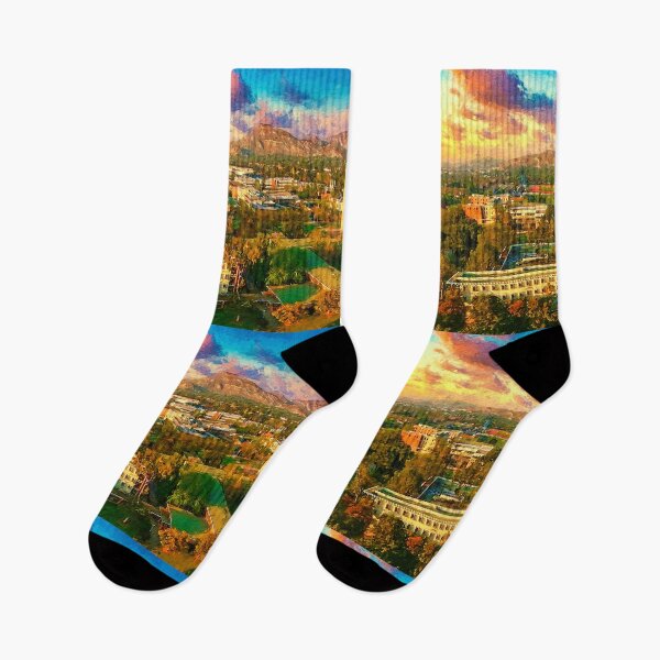Item preview, University of California, Riverside, aerial of the campus - digital painting designed and sold by NickoPrints.