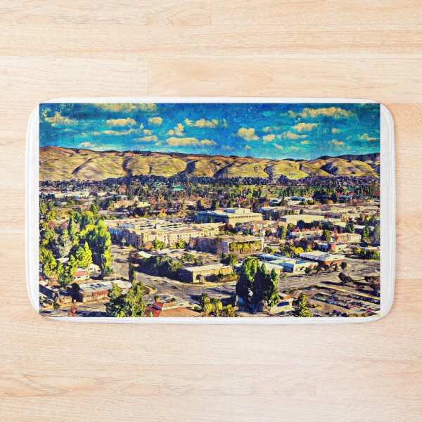 Item preview, Aerial of downtown Fremont, California - digital painting designed and sold by NickoPrints.