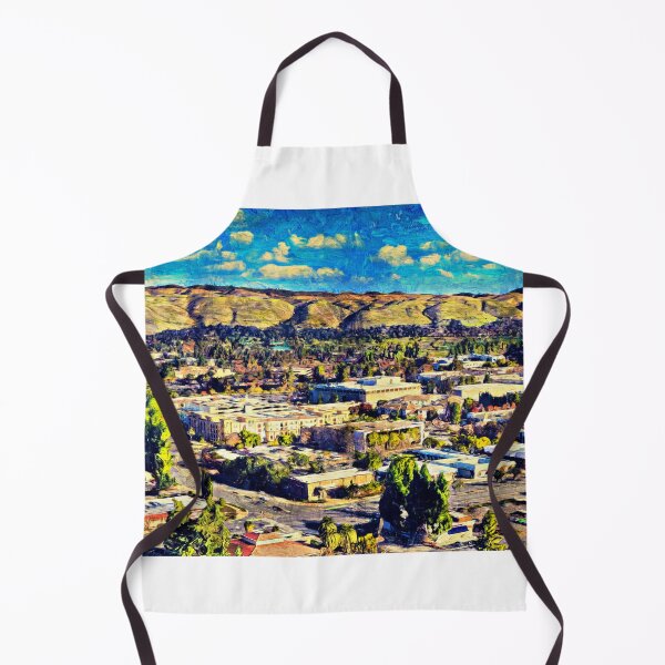 Item preview, Aerial of downtown Fremont, California - digital painting designed and sold by NickoPrints.