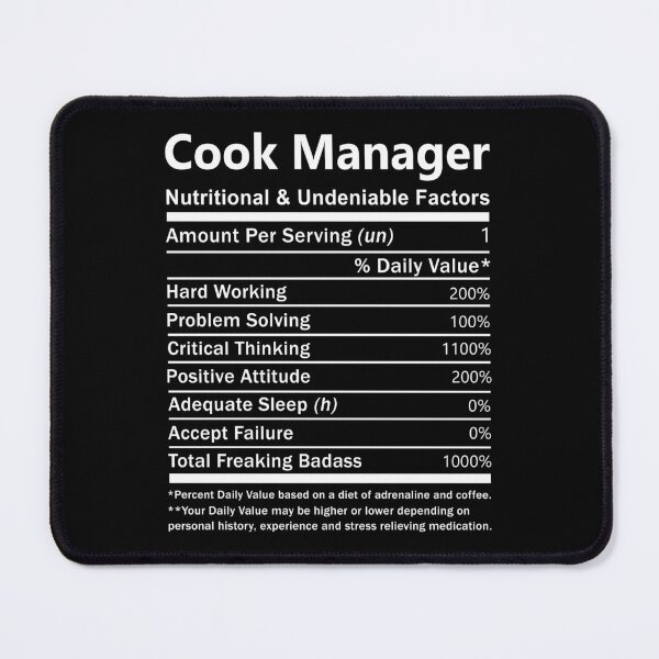 Item preview, Cook Manager T Shirt - Nutritional And Undeniable Factors Gift Item Tee designed and sold by averiarnol.