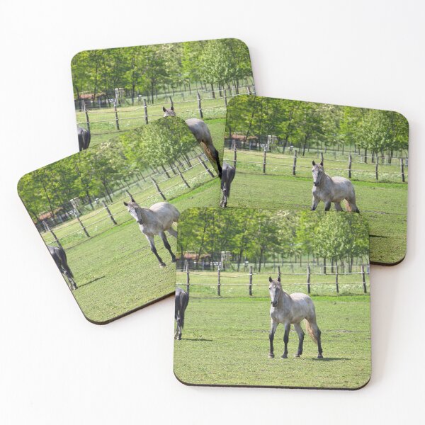Item preview, horses on the farm in spring season designed and sold by goceris.