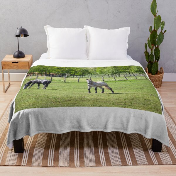 Item preview, horses on the farm in spring season designed and sold by goceris.