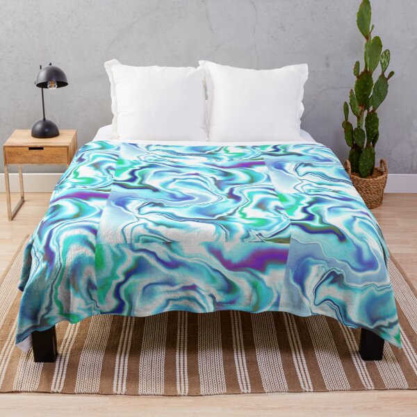 Item preview, Turquoise andPurple Silky Marble Modern Abstract Pattern designed and sold by AMSonArt.