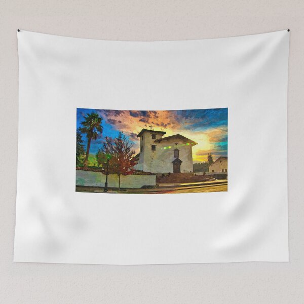 Item preview, Mission San Jose in Fremont, California - watercolor painting designed and sold by NickoPrints.