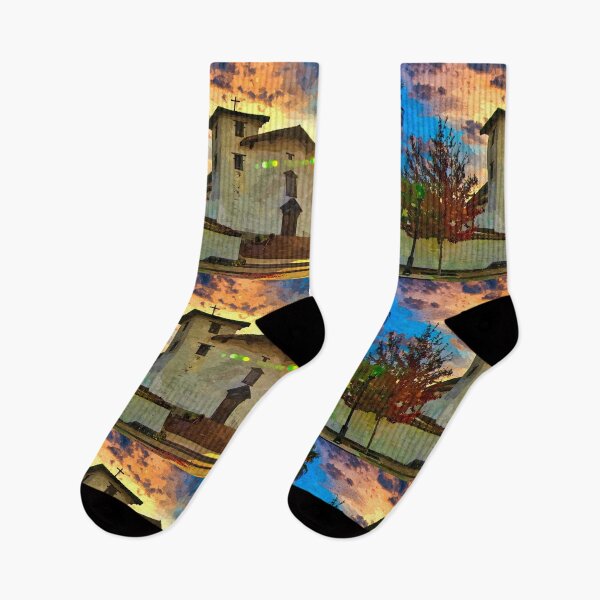 Item preview, Mission San Jose in Fremont, California - watercolor painting designed and sold by NickoPrints.