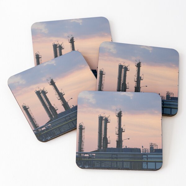 Item preview, refinery oil and petrochemical industry sunset sky designed and sold by goceris.