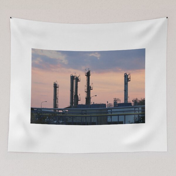 Item preview, refinery oil and petrochemical industry sunset sky designed and sold by goceris.