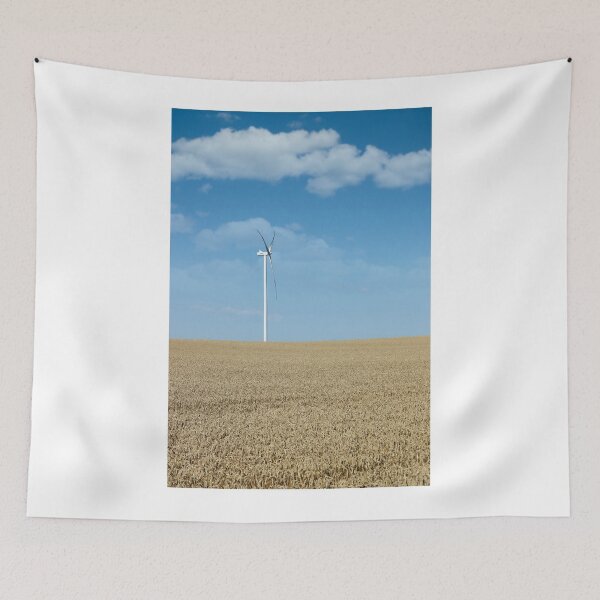 Item preview, wind turbine on wheat field in summer  designed and sold by goceris.