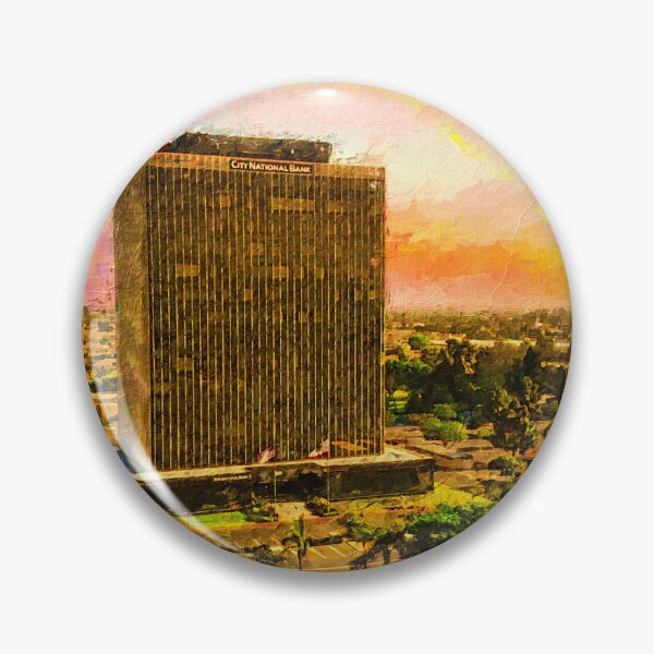 Item preview, Downtown Oxnard, California, at sunset - digital painting designed and sold by NickoPrints.