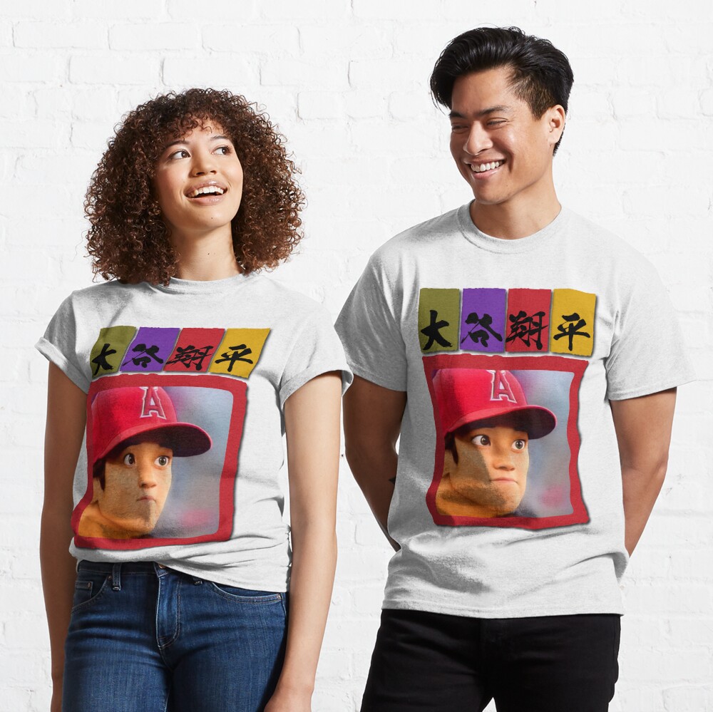 Cartoon-style Shohei Otani with Japanese Kanji Essential T-Shirt for Sale  by DAEWI PARK