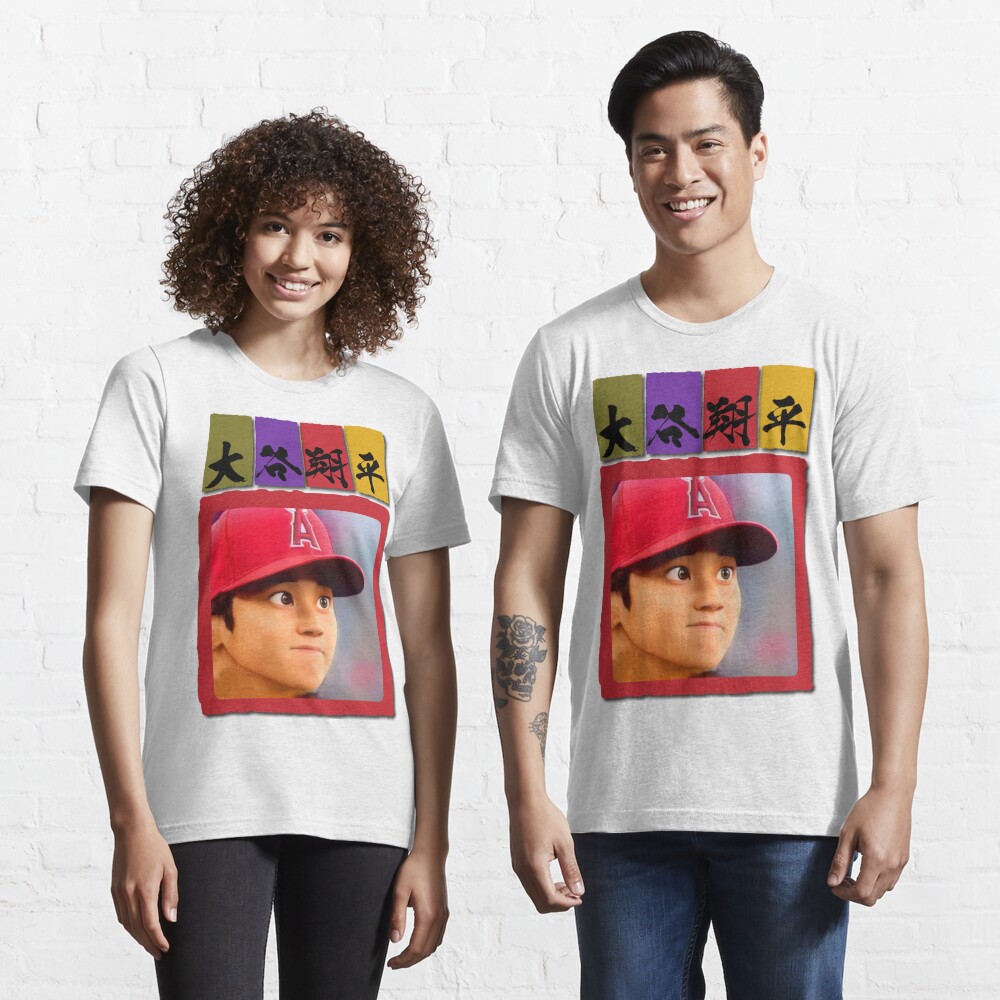 Cartoon-style Shohei Otani with Japanese Kanji Essential T-Shirt for Sale  by DAEWI PARK