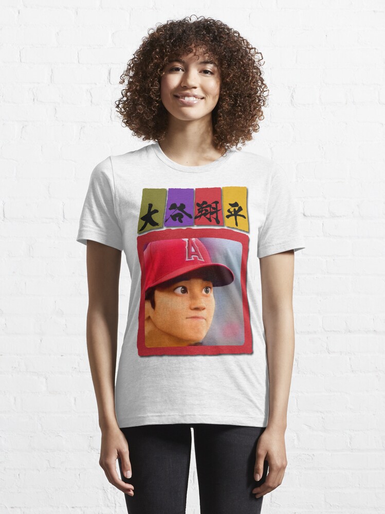 Cartoon-style Shohei Otani with Japanese Kanji Essential T-Shirt for Sale  by DAEWI PARK