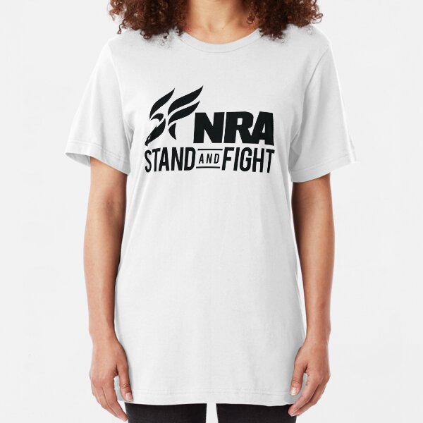 NRA 9mm Guns Logo Slim Fit T-Shirt