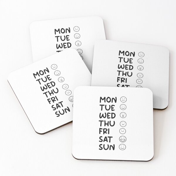 Item preview, Funny Weekdays Moods of the week,Emoticons designed and sold by goodprints shop.