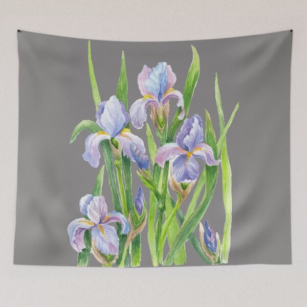 Item preview, Spring delicate colorful irises designed and sold by Elena-Art-Ru.