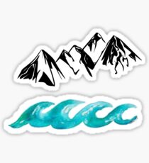 Mountains and Waves Sticker