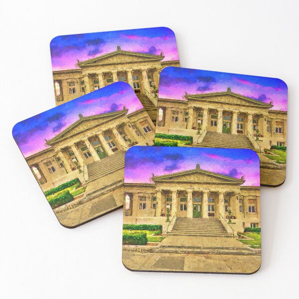 Item preview, Carnegie Art Museum in the evening, Oxnard, California designed and sold by NickoPrints.