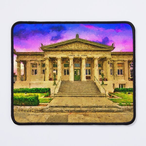 Item preview, Carnegie Art Museum in the evening, Oxnard, California designed and sold by NickoPrints.