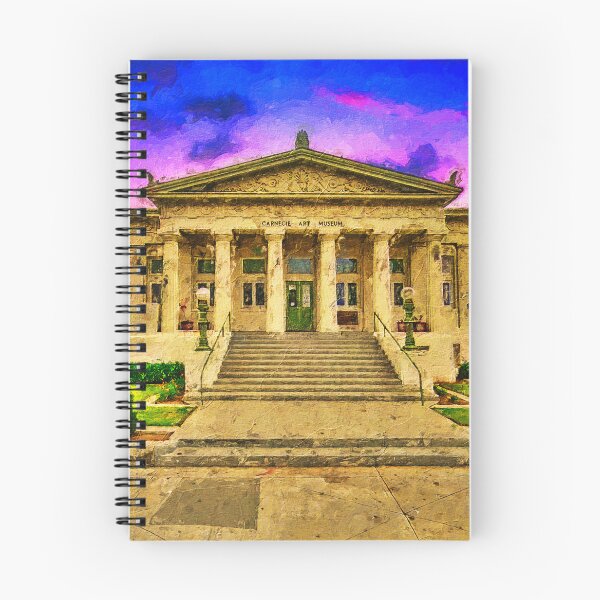 Item preview, Carnegie Art Museum in the evening, Oxnard, California designed and sold by NickoPrints.