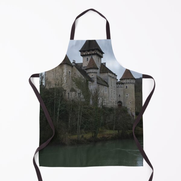 Item preview, The castle of Cleron is a 14th-century castle on the river Loue in the Bourgogne-Franche-Comte. Cloudy winter day. (vertical) designed and sold by Maurizio Fabbroni.