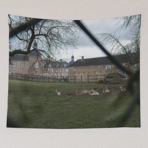 Item preview, The castle of Pierre-de-Bresse is a 17th-century castle in the Bourgogne-Franche-Comte. Cloudy winter day designed and sold by Maurizio Fabbroni.
