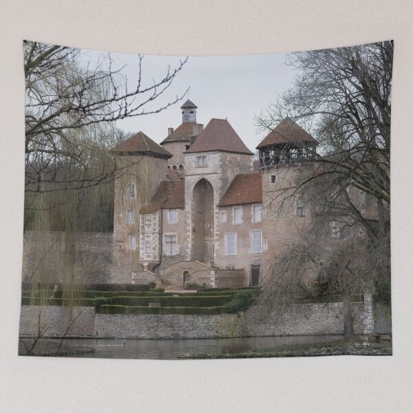 Item preview, The castle of Sercy is a 12th-century castle in the Bourgogne-Franche-Comte. Cloudy winter day designed and sold by Maurizio Fabbroni.