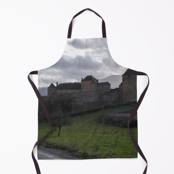 Item preview, Berze-le-Chatel fortress is a 10th-century castle in the Bourgogne-Franche-Comte. Cloudy winter day designed and sold by Maurizio Fabbroni.