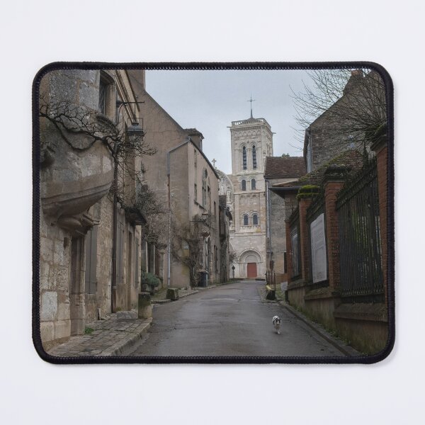 Item preview, Vezelay Abbey is a Benedictine and Cluniac monastery in the Bourgogne-Franche-Comte. Cloudy winter day. (vertical) designed and sold by Maurizio Fabbroni.