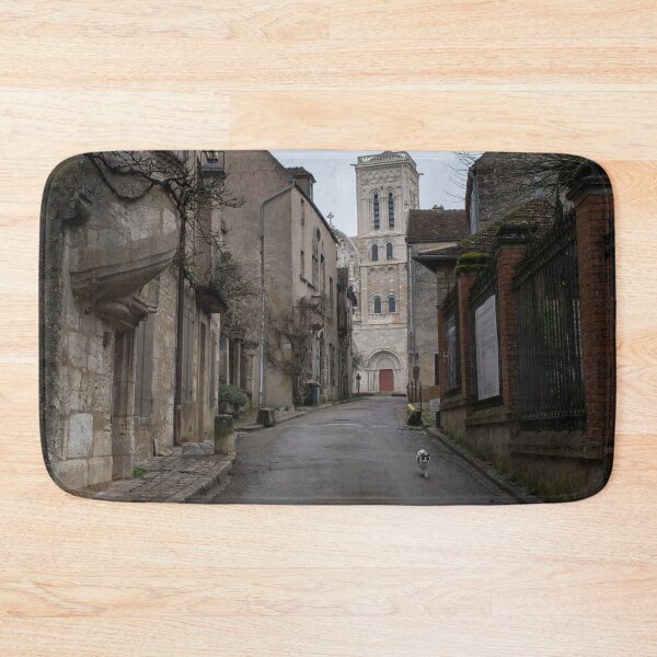 Item preview, Vezelay Abbey is a Benedictine and Cluniac monastery in the Bourgogne-Franche-Comte. Cloudy winter day. (vertical) designed and sold by Maurizio Fabbroni.