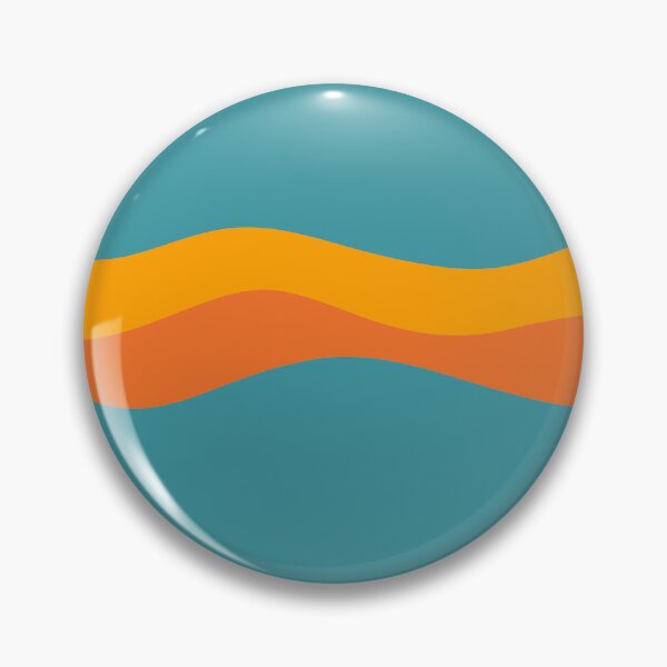 Item preview, Amarillo Naranja Turquesa Minimalista Colorido Retro Rayas Olas designed and sold by LiquidWing.
