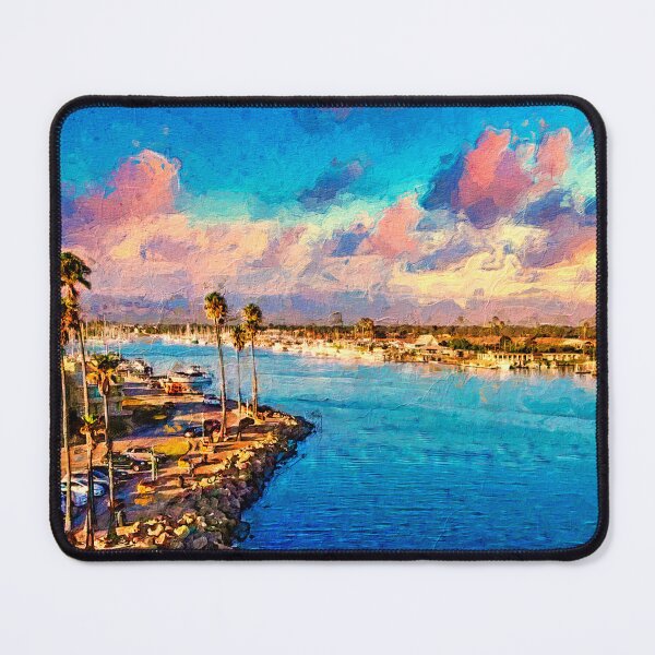 Item preview, Channel Islands Harbor near Oxnard, California - digital painting designed and sold by NickoPrints.