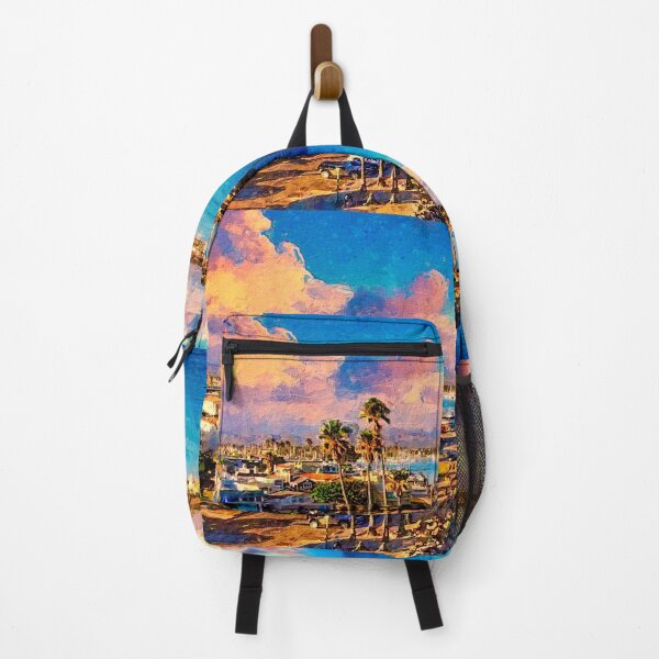 Item preview, Channel Islands Harbor near Oxnard, California - digital painting designed and sold by NickoPrints.