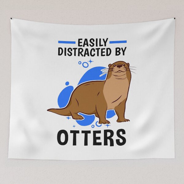 Item preview, Easily distracted by otters otters sea otters designed and sold by madgrfx.
