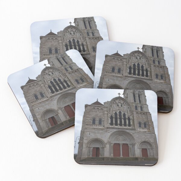 Item preview, Vezelay Abbey is a Benedictine and Cluniac monastery in the Bourgogne-Franche-Comte. Cloudy winter day. (vertical) designed and sold by Maurizio Fabbroni.