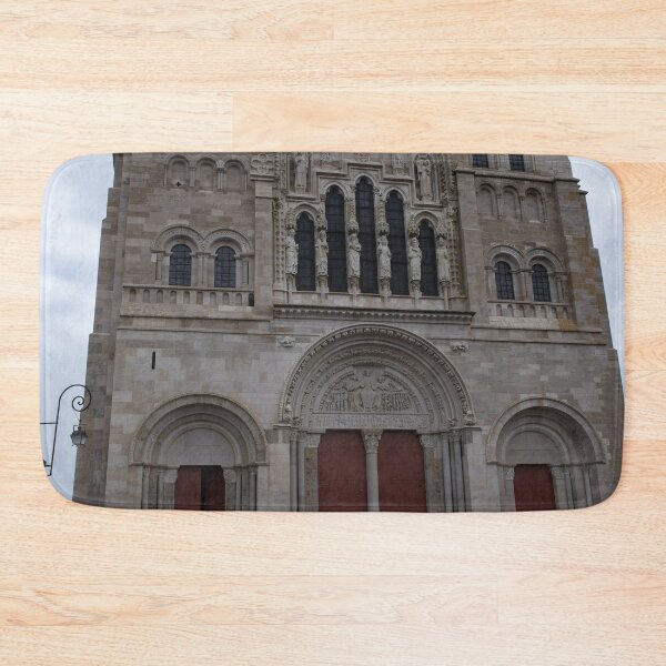 Item preview, Vezelay Abbey is a Benedictine and Cluniac monastery in the Bourgogne-Franche-Comte. Cloudy winter day. (vertical) designed and sold by Maurizio Fabbroni.