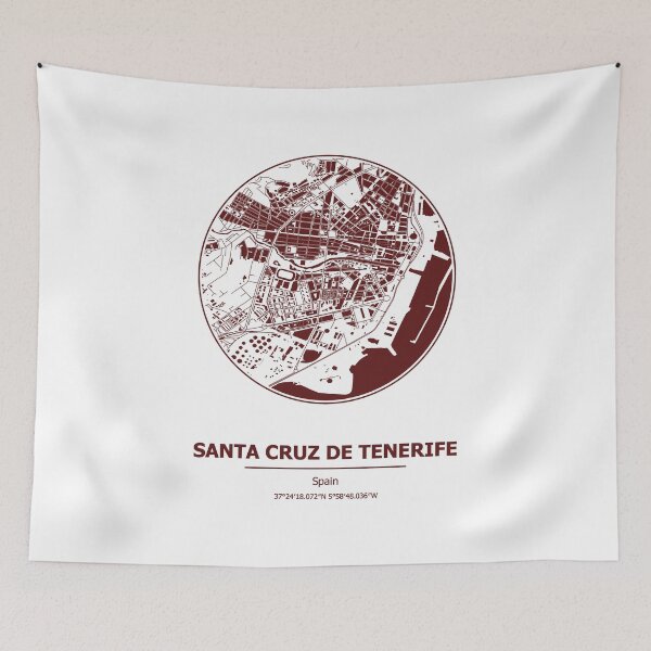 Item preview, Santa Cruz city map coordinates designed and sold by chrlalexandru.