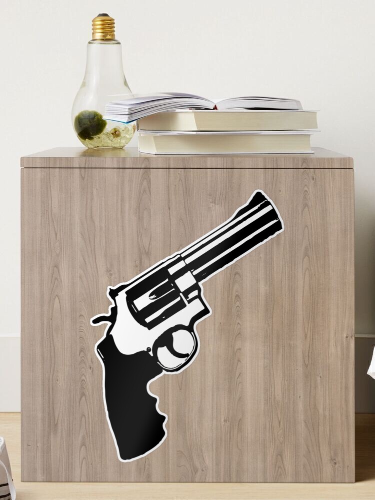 Wall Stickers Vinyl Decal Revolver Gun Weapon Grunge Room Decor (ig1789)