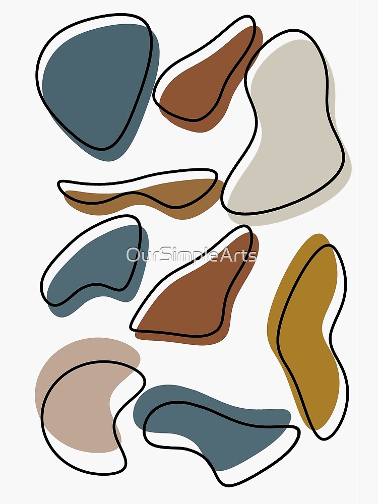 "Abstract Shapes Cow Print Geometric Shapes" Poster by OurSimpleArts