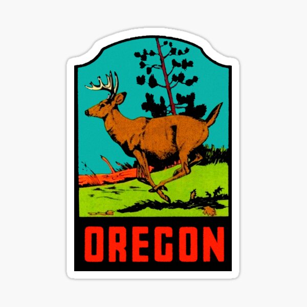 Item preview, Oregon OR State Vintage Travel Decal designed and sold by hilda74.