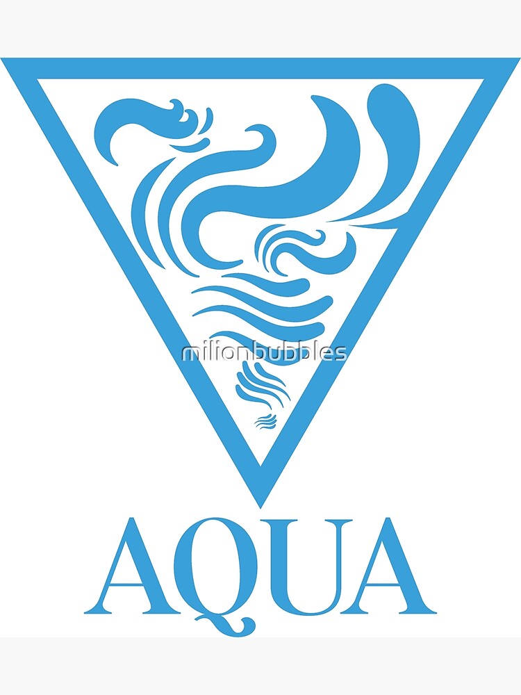 "Zodiac Academy. House elements. Aqua Sticker. " Poster by