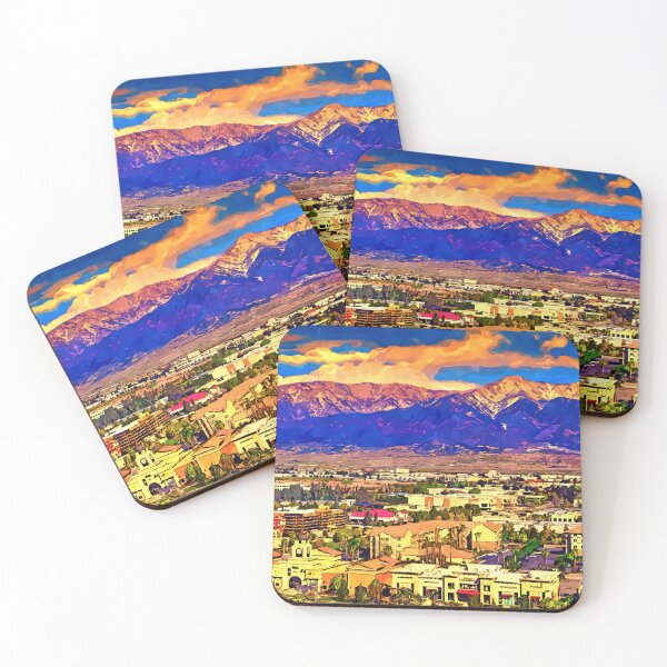 Item preview, Rancho Cucamonga aerial with San Gabriel Mountains and Cucamonga Peak in the distance designed and sold by NickoPrints.