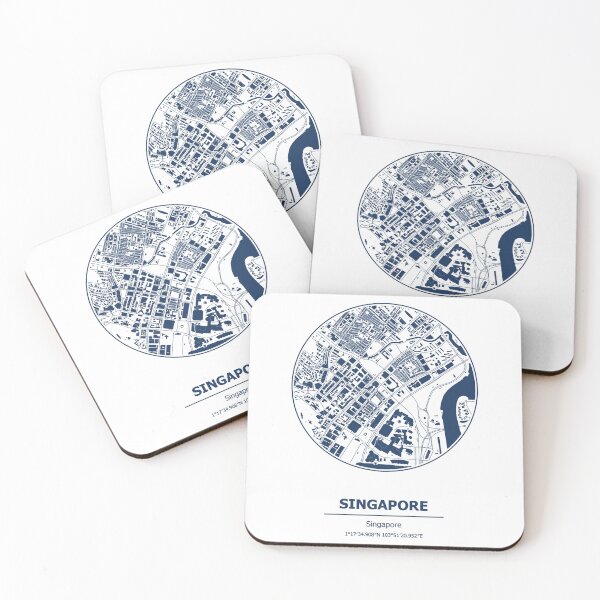 Item preview, Singapore city map coordinates designed and sold by chrlalexandru.