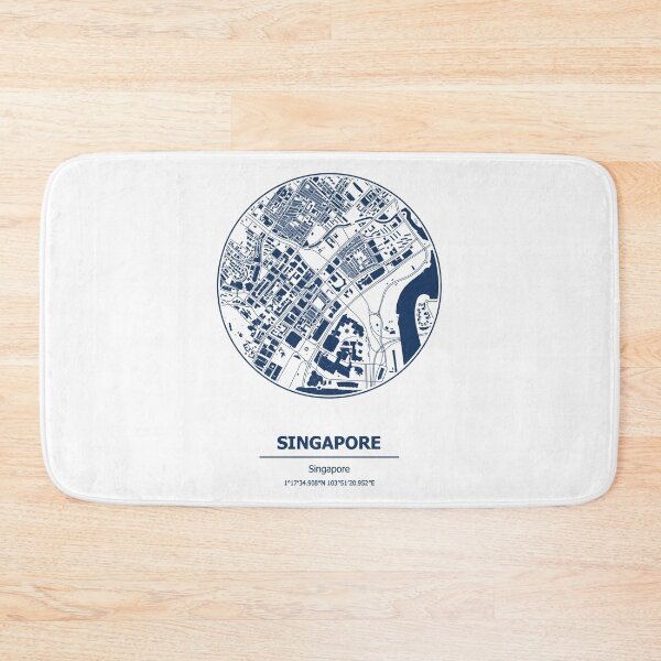 Item preview, Singapore city map coordinates designed and sold by chrlalexandru.