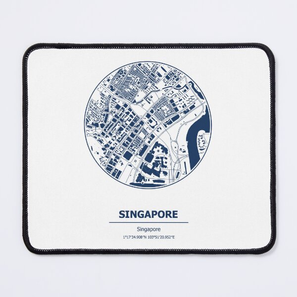 Item preview, Singapore city map coordinates designed and sold by chrlalexandru.