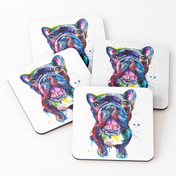 Artikelvorschau, bunte französische bulldogge entworfen und verkauft von RedShop24.