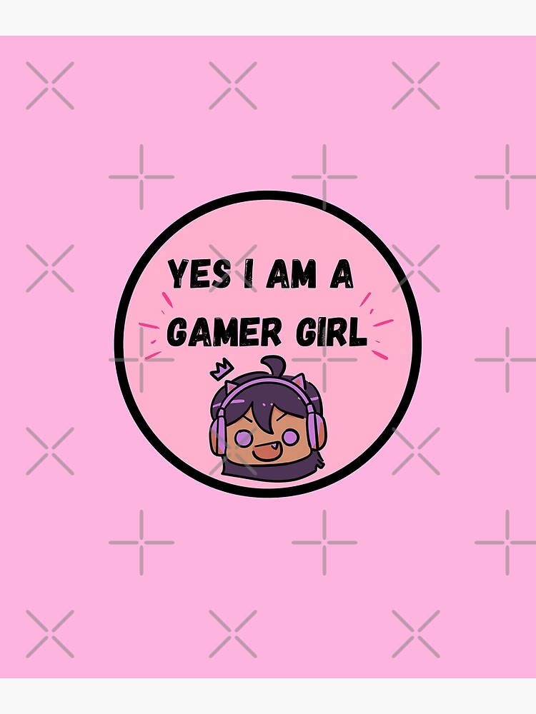 Yes I Am A Gamer Girl Sarcastic Typography Quote Sayings Adorable Pink Poster For Sale 