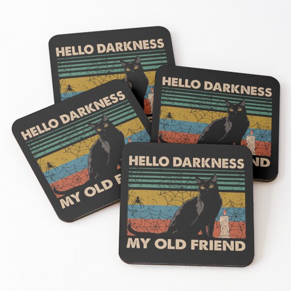 Item preview, Hello Darkness My Old Friend Black Cat designed and sold by RakelKarlsson.