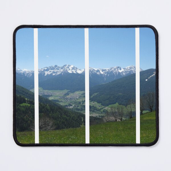 Item preview, A great view of the Dolomites from a hill over the valley in South Tyrol. Lovely and relaxing place in the Italian Alps. Flowering fields and snowed mountains.. Sunny spring day. designed and sold by Maurizio Fabbroni.